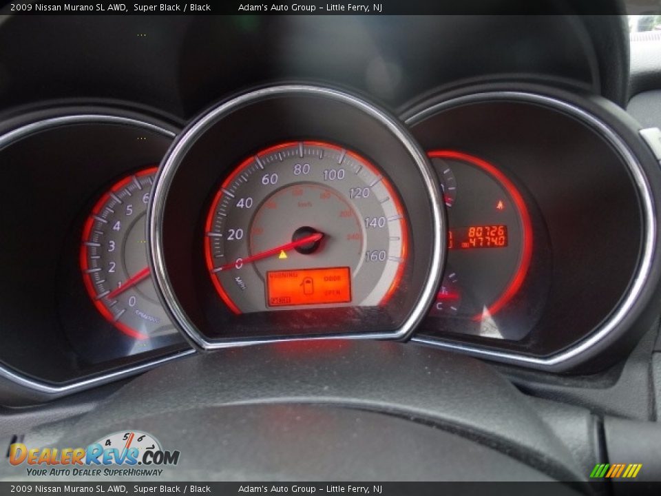 2009 Nissan Murano SL AWD Super Black / Black Photo #22