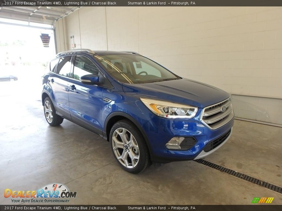 2017 Ford Escape Titanium 4WD Lightning Blue / Charcoal Black Photo #1