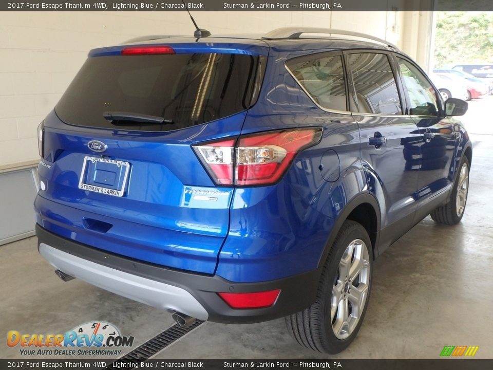 2017 Ford Escape Titanium 4WD Lightning Blue / Charcoal Black Photo #2