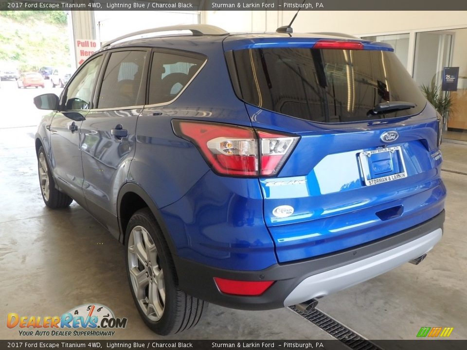 2017 Ford Escape Titanium 4WD Lightning Blue / Charcoal Black Photo #3