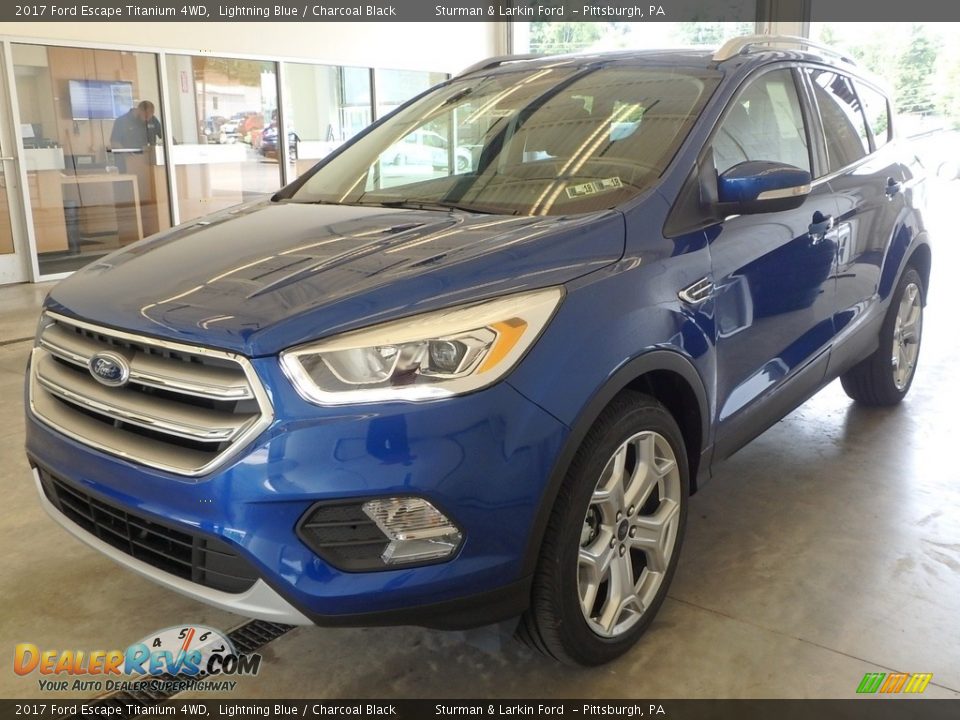 2017 Ford Escape Titanium 4WD Lightning Blue / Charcoal Black Photo #4