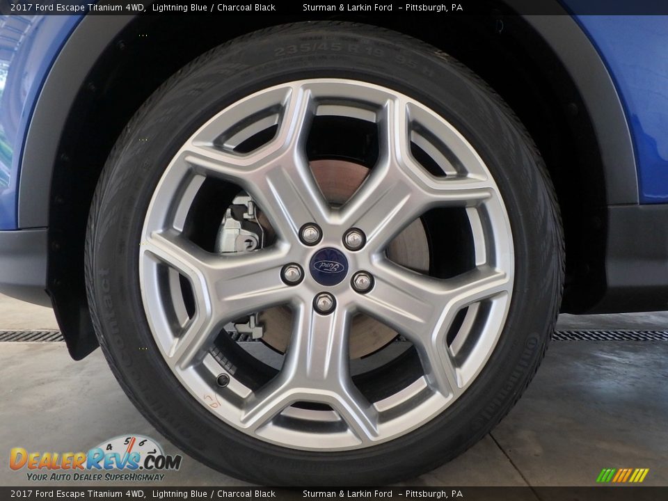 2017 Ford Escape Titanium 4WD Lightning Blue / Charcoal Black Photo #5