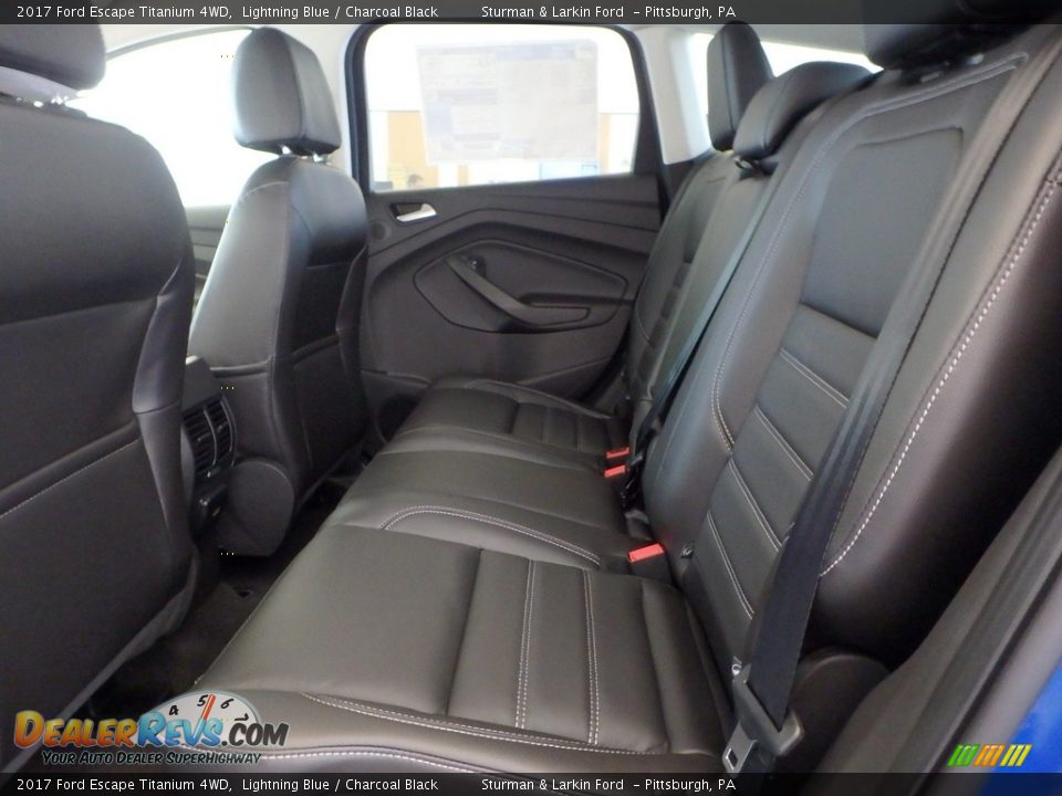 2017 Ford Escape Titanium 4WD Lightning Blue / Charcoal Black Photo #7