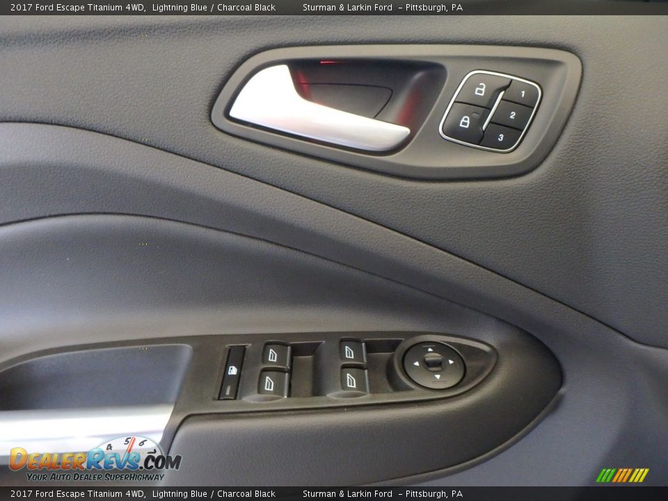 2017 Ford Escape Titanium 4WD Lightning Blue / Charcoal Black Photo #9