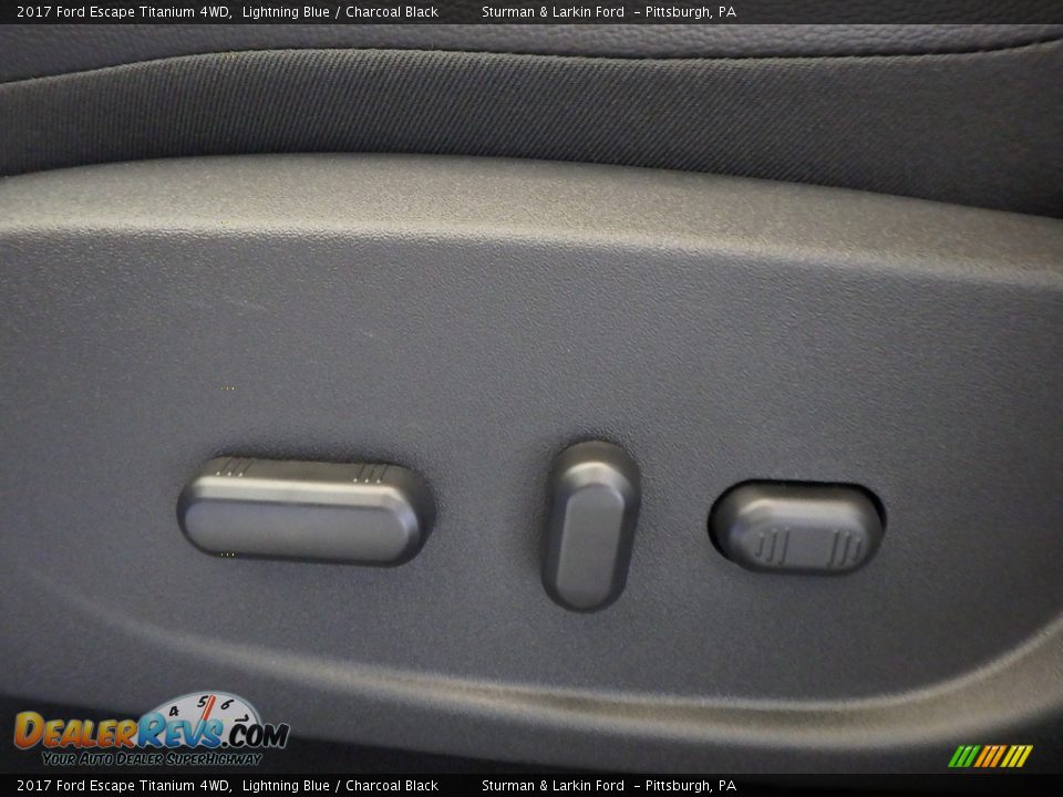 2017 Ford Escape Titanium 4WD Lightning Blue / Charcoal Black Photo #11