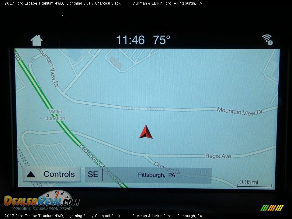 2017 Ford Escape Titanium 4WD Lightning Blue / Charcoal Black Photo #12