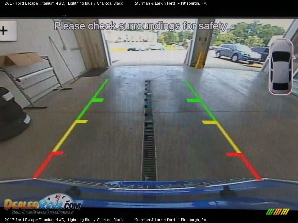 2017 Ford Escape Titanium 4WD Lightning Blue / Charcoal Black Photo #14