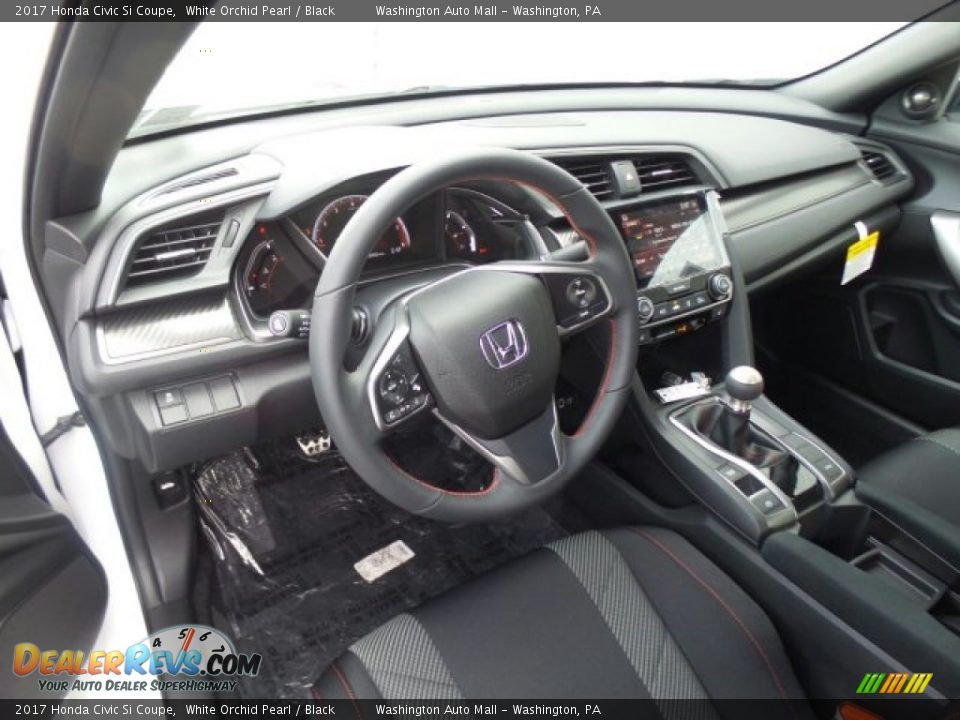 2017 Honda Civic Si Coupe White Orchid Pearl / Black Photo #9