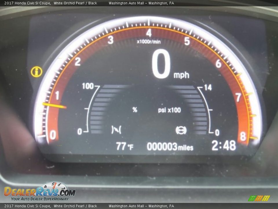 2017 Honda Civic Si Coupe White Orchid Pearl / Black Photo #15