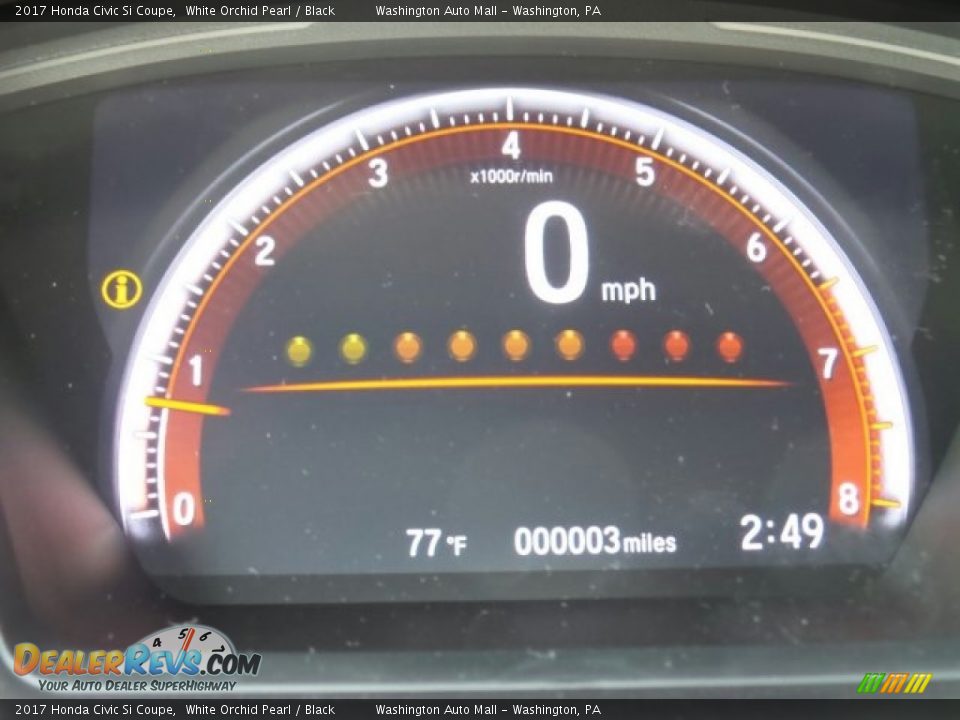 2017 Honda Civic Si Coupe White Orchid Pearl / Black Photo #17
