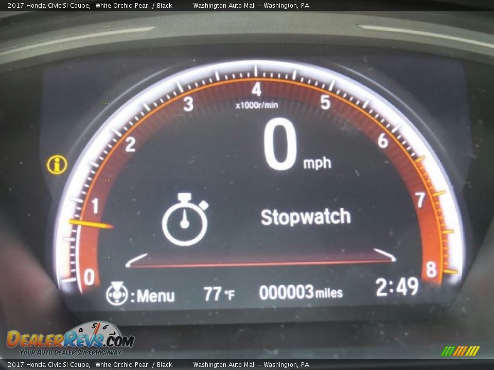 2017 Honda Civic Si Coupe White Orchid Pearl / Black Photo #19