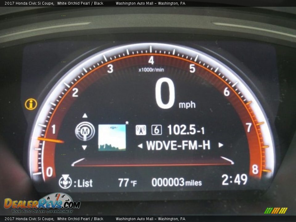 2017 Honda Civic Si Coupe White Orchid Pearl / Black Photo #21