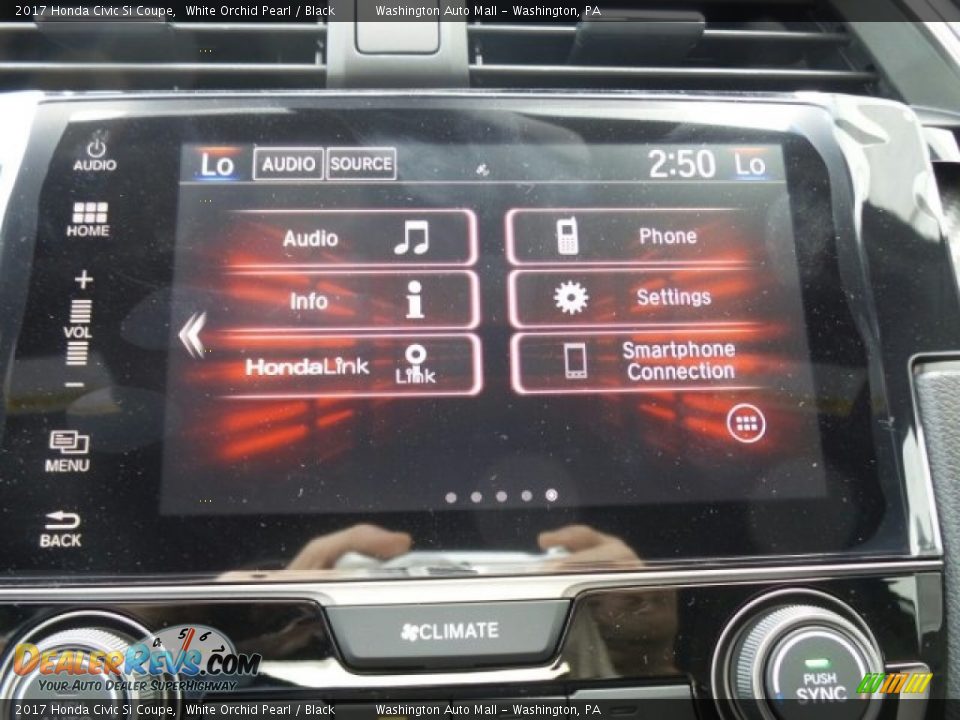 2017 Honda Civic Si Coupe White Orchid Pearl / Black Photo #27
