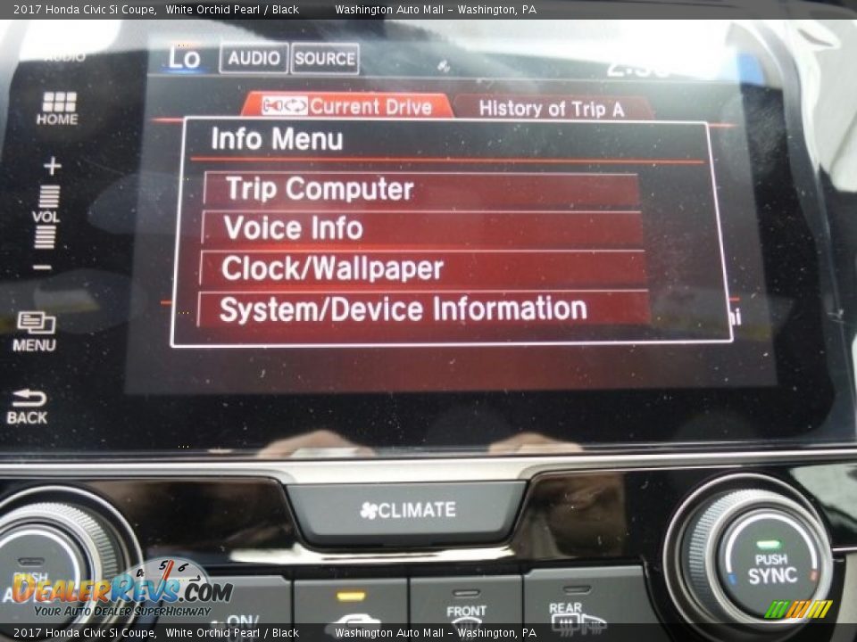 2017 Honda Civic Si Coupe White Orchid Pearl / Black Photo #28