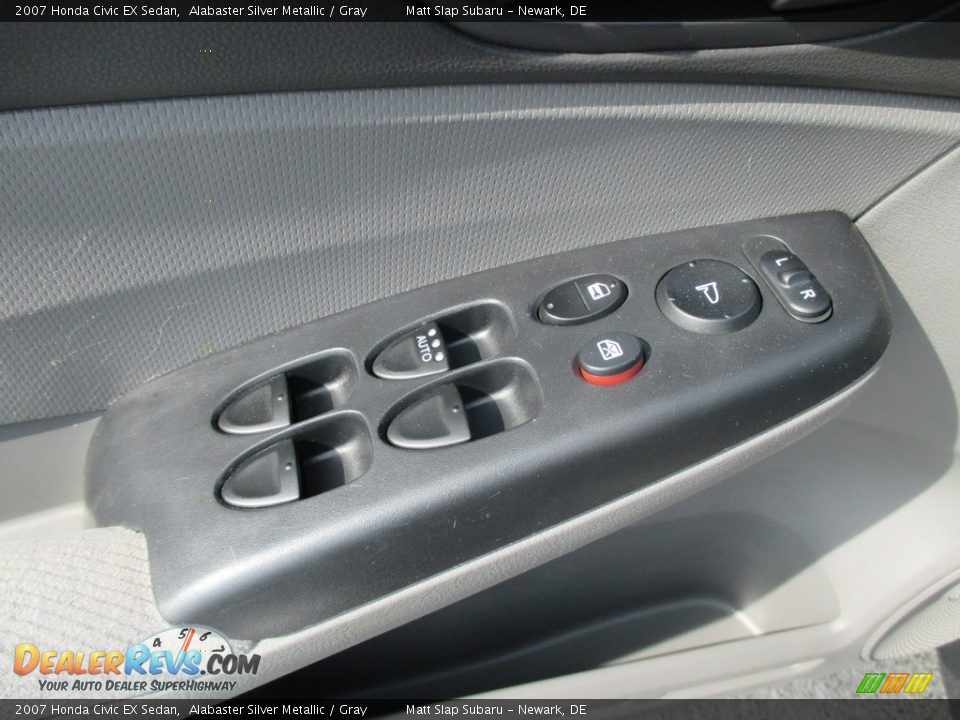 2007 Honda Civic EX Sedan Alabaster Silver Metallic / Gray Photo #15