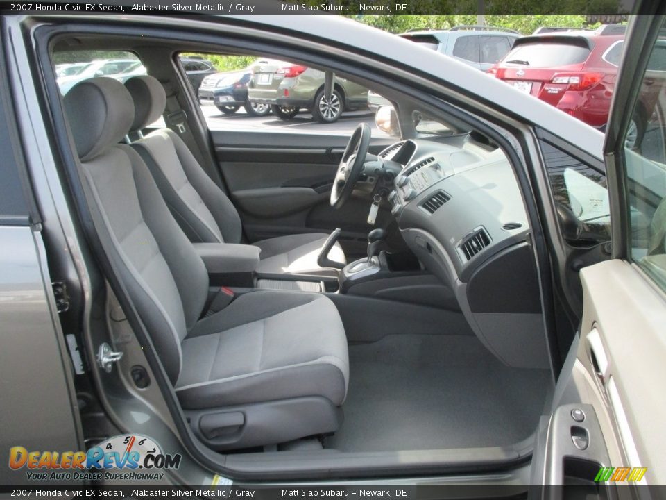 2007 Honda Civic EX Sedan Alabaster Silver Metallic / Gray Photo #18