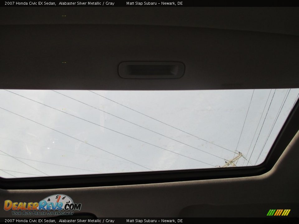 2007 Honda Civic EX Sedan Alabaster Silver Metallic / Gray Photo #21