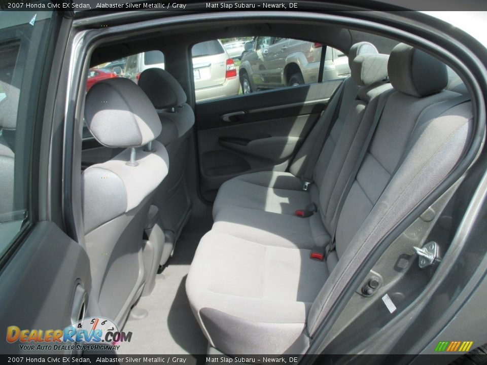 2007 Honda Civic EX Sedan Alabaster Silver Metallic / Gray Photo #22