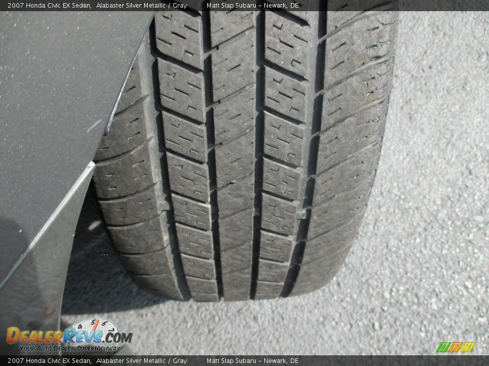 2007 Honda Civic EX Sedan Alabaster Silver Metallic / Gray Photo #24