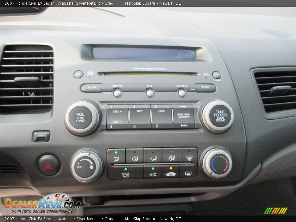 2007 Honda Civic EX Sedan Alabaster Silver Metallic / Gray Photo #26