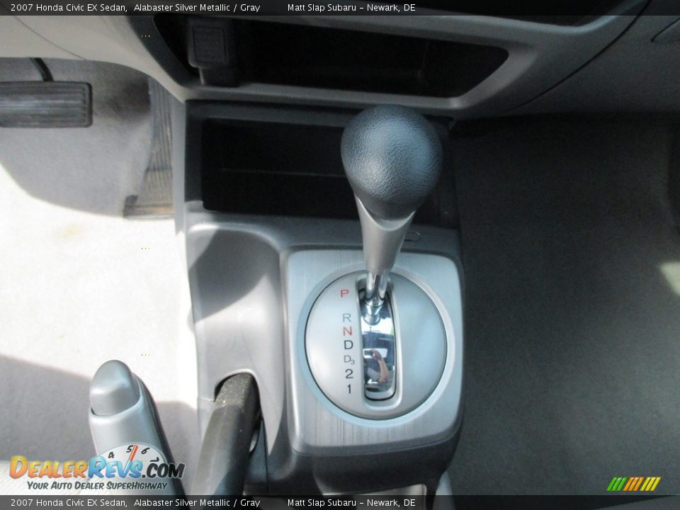 2007 Honda Civic EX Sedan Alabaster Silver Metallic / Gray Photo #27