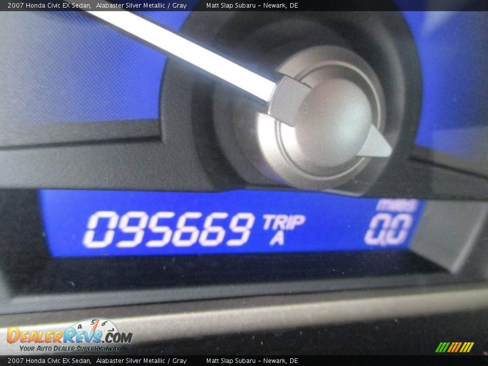 2007 Honda Civic EX Sedan Alabaster Silver Metallic / Gray Photo #29