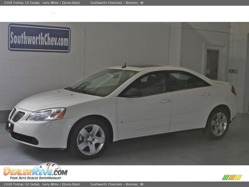 2008 Pontiac G6 Sedan Ivory White / Ebony Black Photo #1