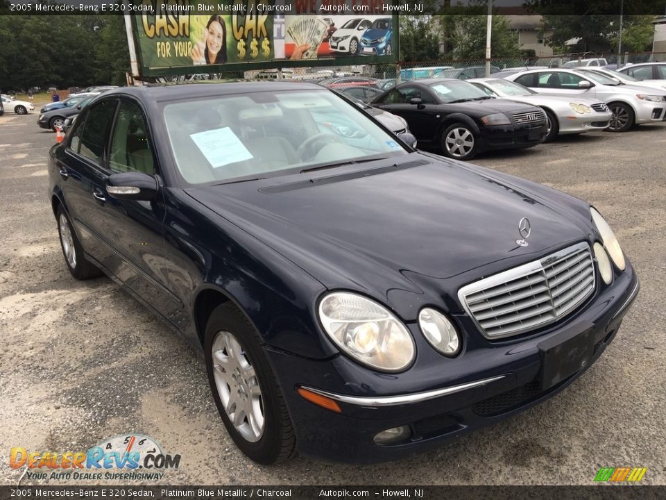 2005 Mercedes-Benz E 320 Sedan Platinum Blue Metallic / Charcoal Photo #10