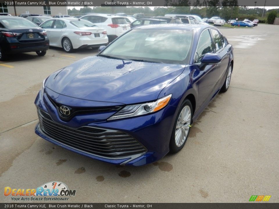 2018 Toyota Camry XLE Blue Crush Metallic / Black Photo #1