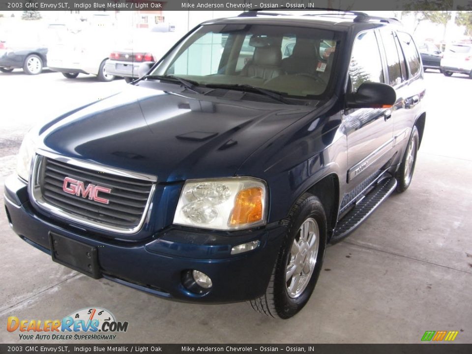 2003 GMC Envoy SLT Indigo Blue Metallic / Light Oak Photo #24