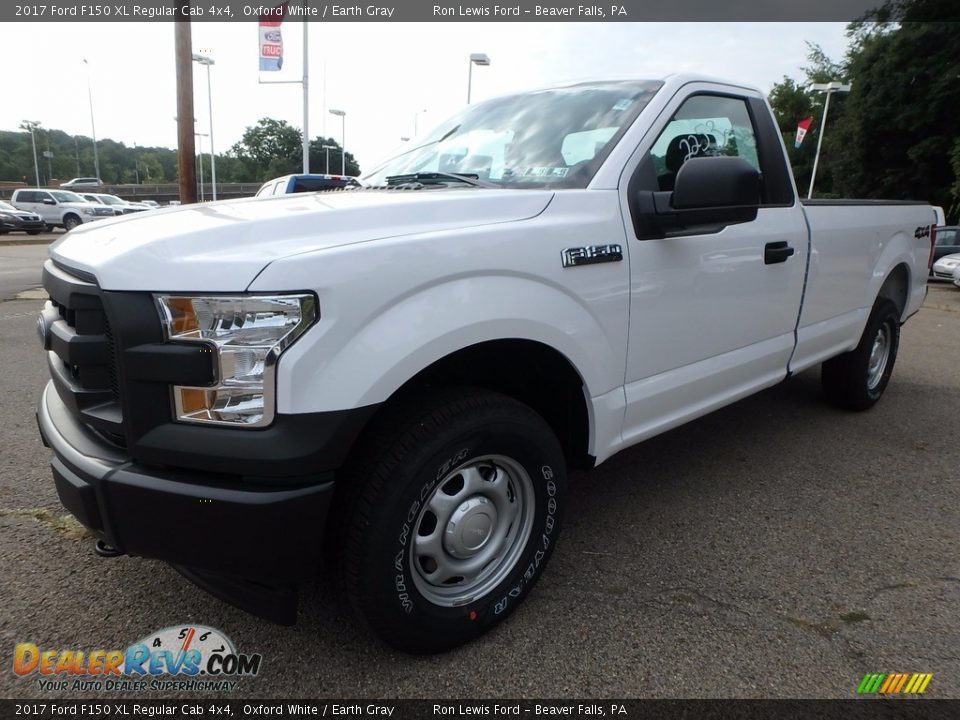 2017 Ford F150 XL Regular Cab 4x4 Oxford White / Earth Gray Photo #8