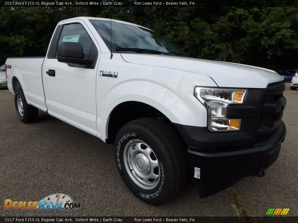 2017 Ford F150 XL Regular Cab 4x4 Oxford White / Earth Gray Photo #10