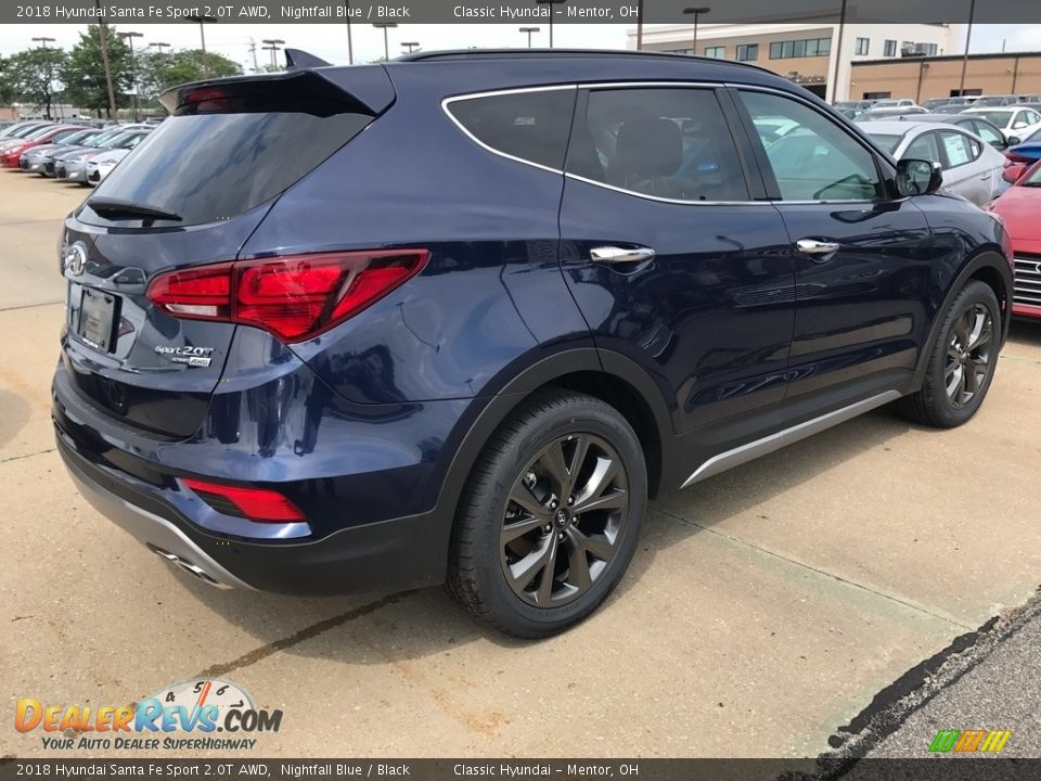 2018 Hyundai Santa Fe Sport 2.0T AWD Nightfall Blue / Black Photo #2