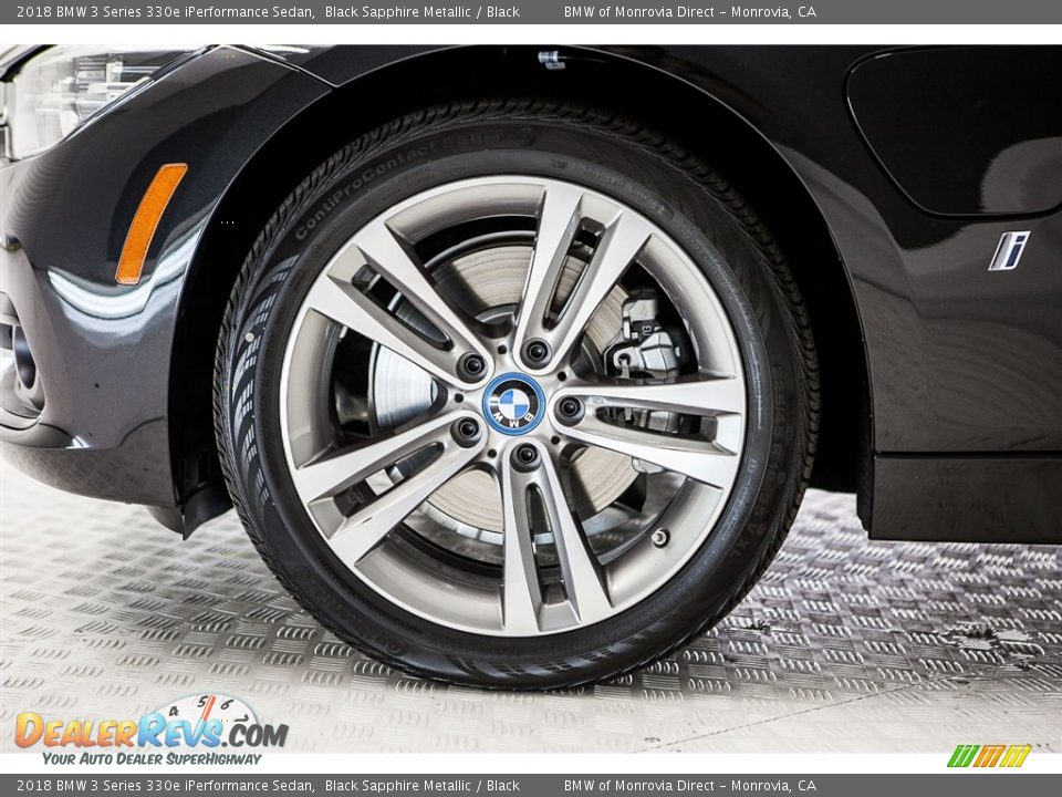 2018 BMW 3 Series 330e iPerformance Sedan Black Sapphire Metallic / Black Photo #9