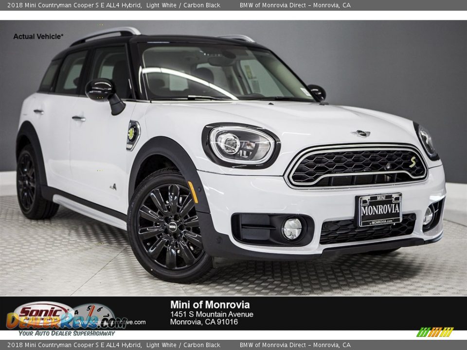 2018 Mini Countryman Cooper S E ALL4 Hybrid Light White / Carbon Black Photo #1