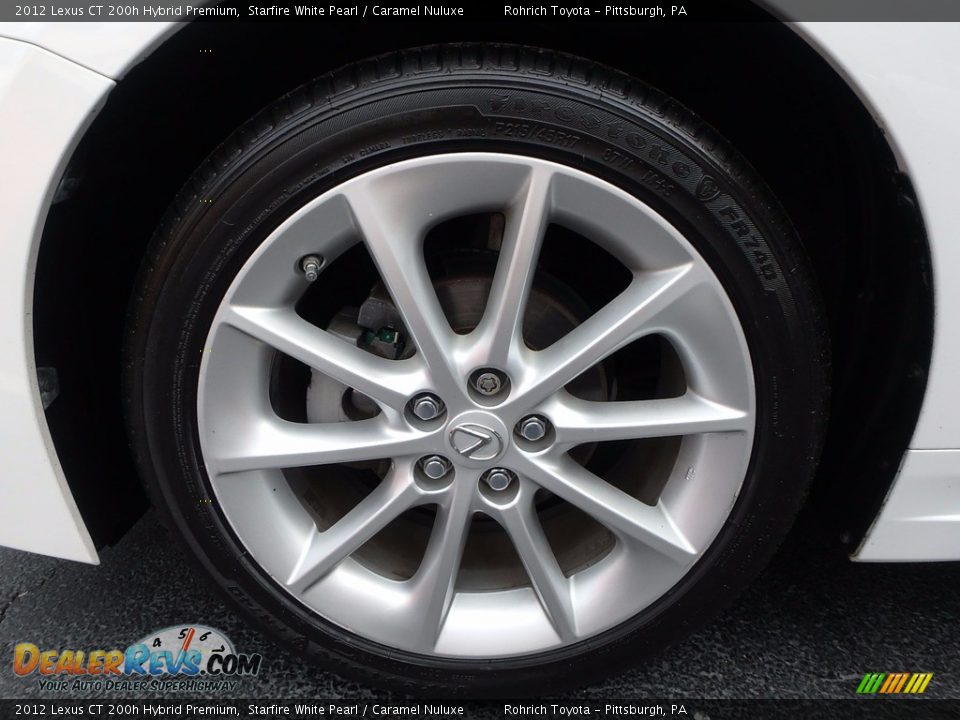 2012 Lexus CT 200h Hybrid Premium Starfire White Pearl / Caramel Nuluxe Photo #17