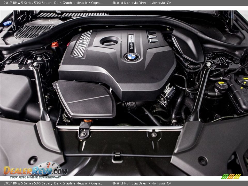 2017 BMW 5 Series 530i Sedan Dark Graphite Metallic / Cognac Photo #8
