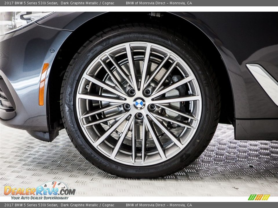 2017 BMW 5 Series 530i Sedan Dark Graphite Metallic / Cognac Photo #9
