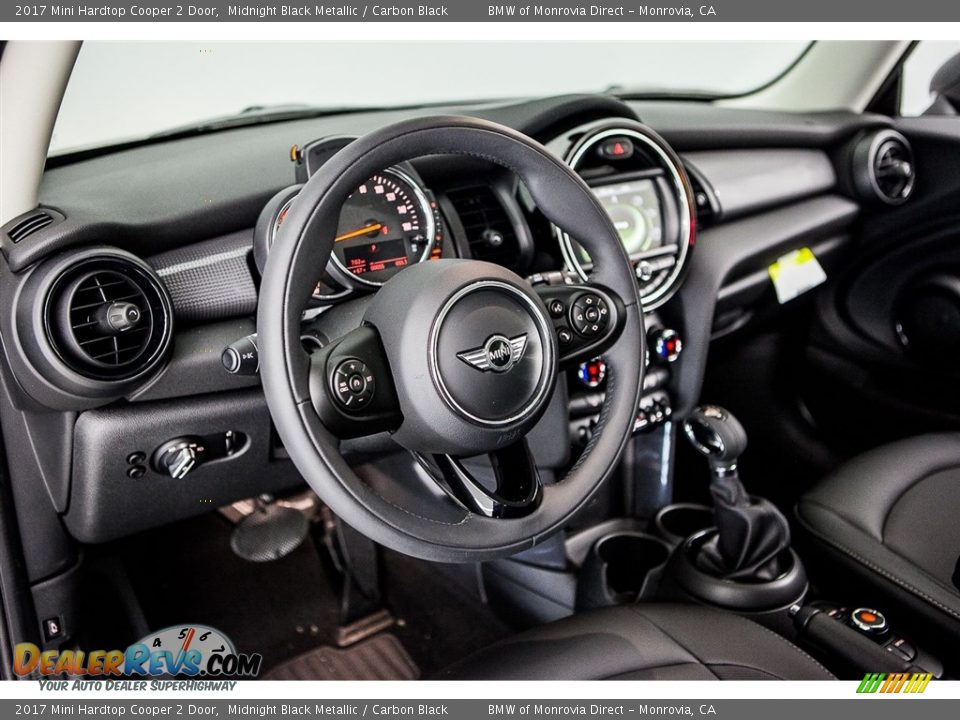 2017 Mini Hardtop Cooper 2 Door Midnight Black Metallic / Carbon Black Photo #5