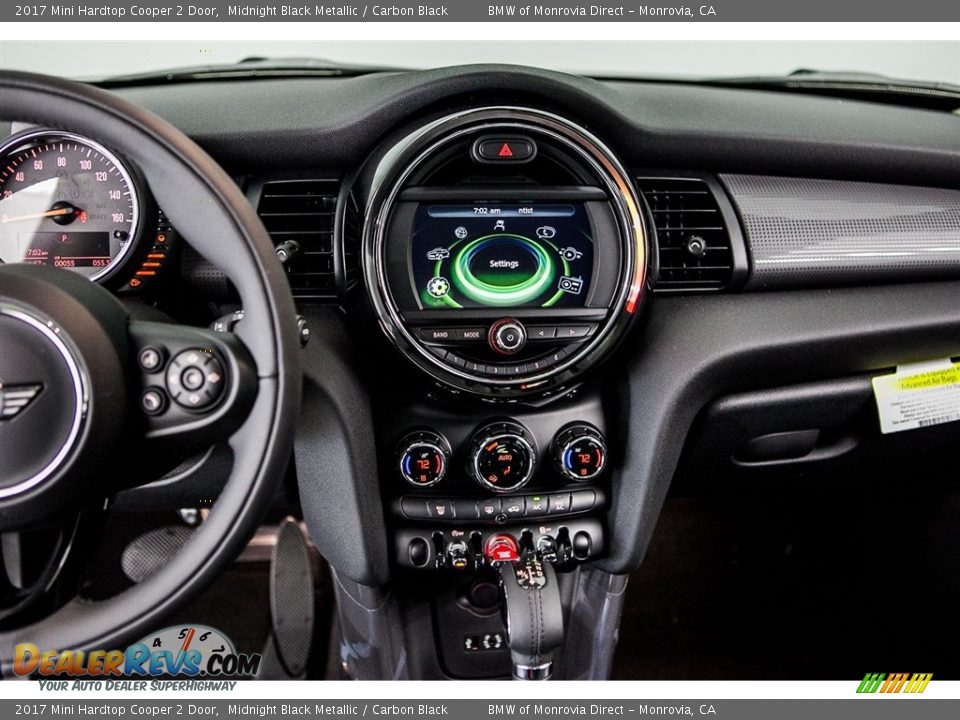 2017 Mini Hardtop Cooper 2 Door Midnight Black Metallic / Carbon Black Photo #6