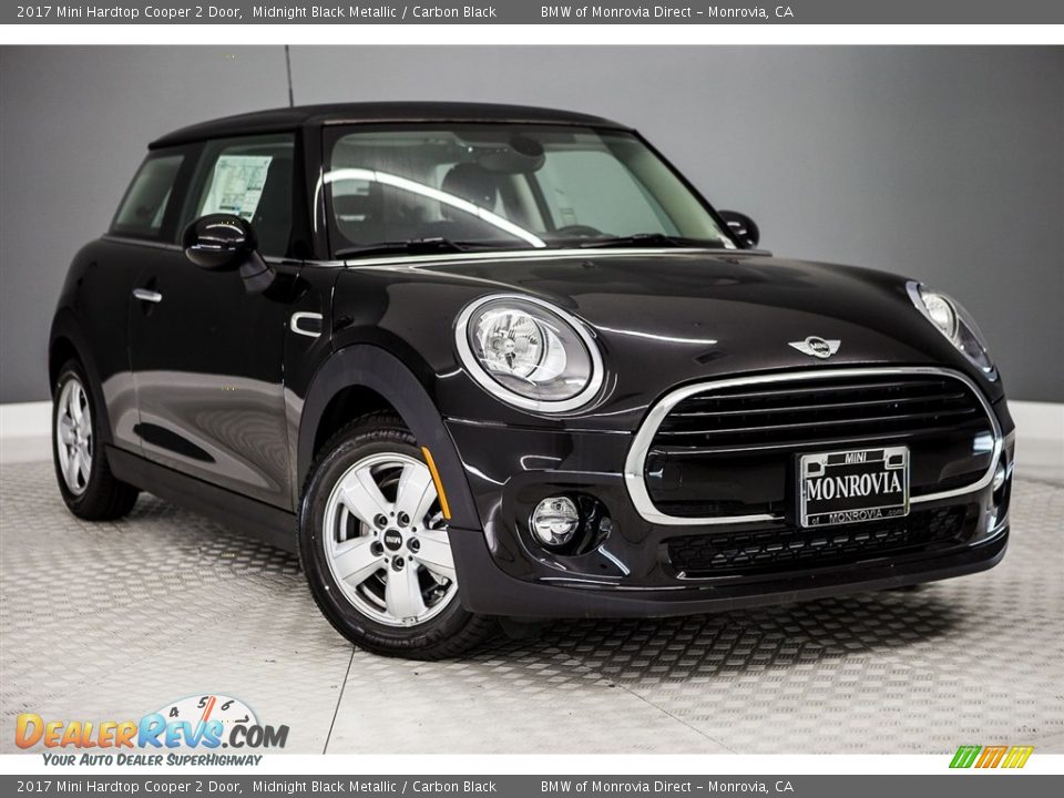 2017 Mini Hardtop Cooper 2 Door Midnight Black Metallic / Carbon Black Photo #12