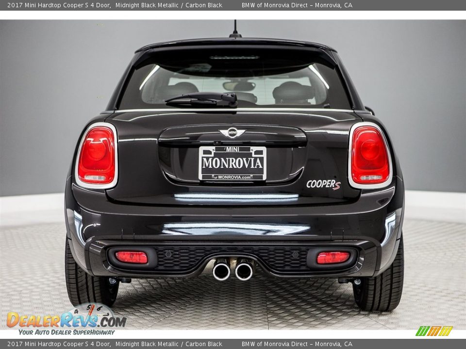 2017 Mini Hardtop Cooper S 4 Door Midnight Black Metallic / Carbon Black Photo #4