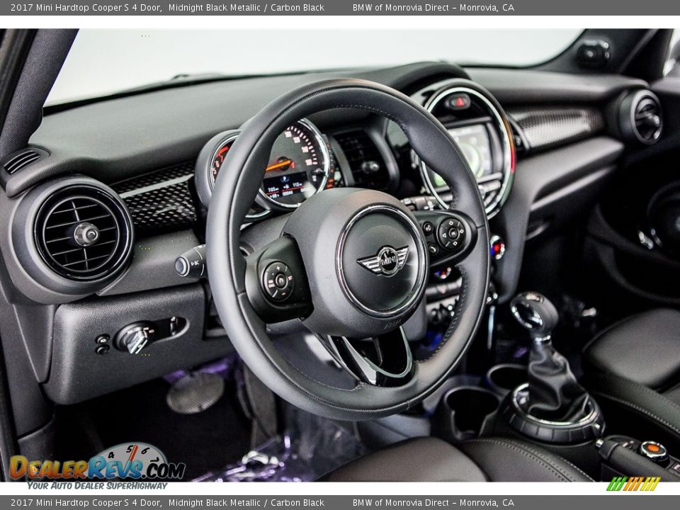2017 Mini Hardtop Cooper S 4 Door Midnight Black Metallic / Carbon Black Photo #5
