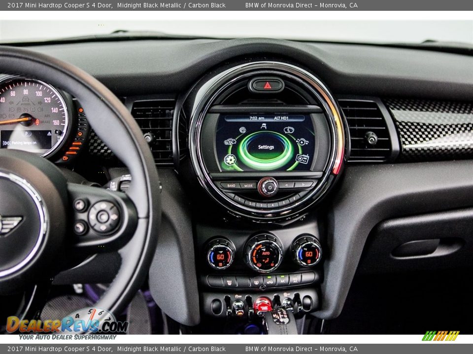2017 Mini Hardtop Cooper S 4 Door Midnight Black Metallic / Carbon Black Photo #6