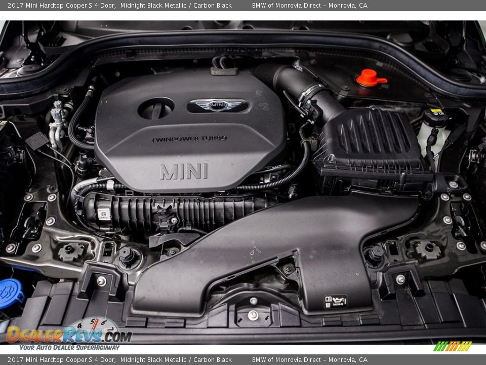 2017 Mini Hardtop Cooper S 4 Door Midnight Black Metallic / Carbon Black Photo #8