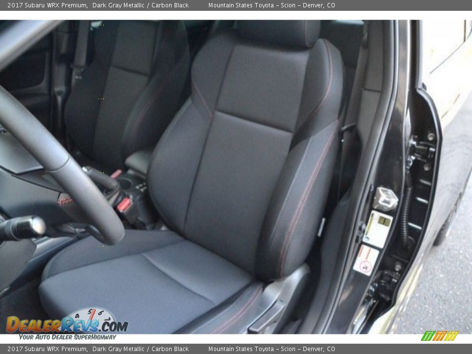 2017 Subaru WRX Premium Dark Gray Metallic / Carbon Black Photo #12