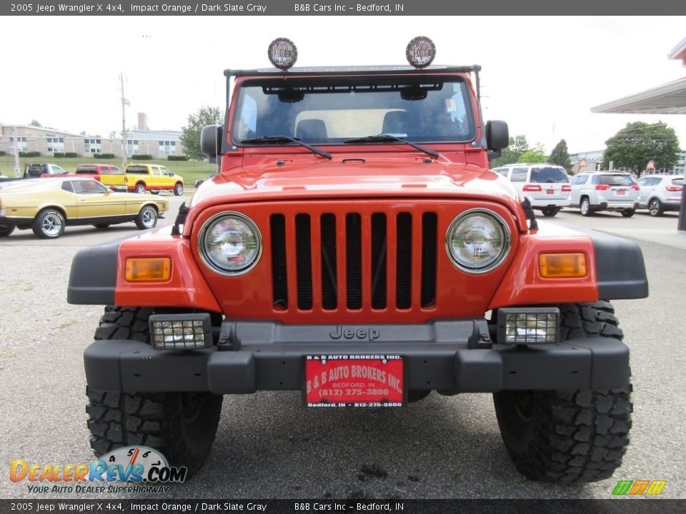 2005 Jeep Wrangler X 4x4 Impact Orange / Dark Slate Gray Photo #4