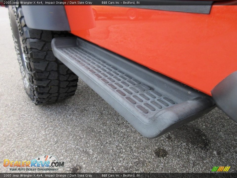 2005 Jeep Wrangler X 4x4 Impact Orange / Dark Slate Gray Photo #12