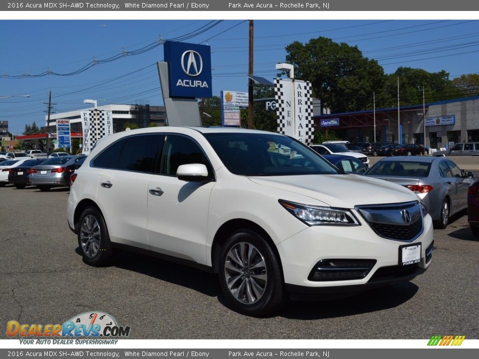 2016 Acura MDX SH-AWD Technology White Diamond Pearl / Ebony Photo #1