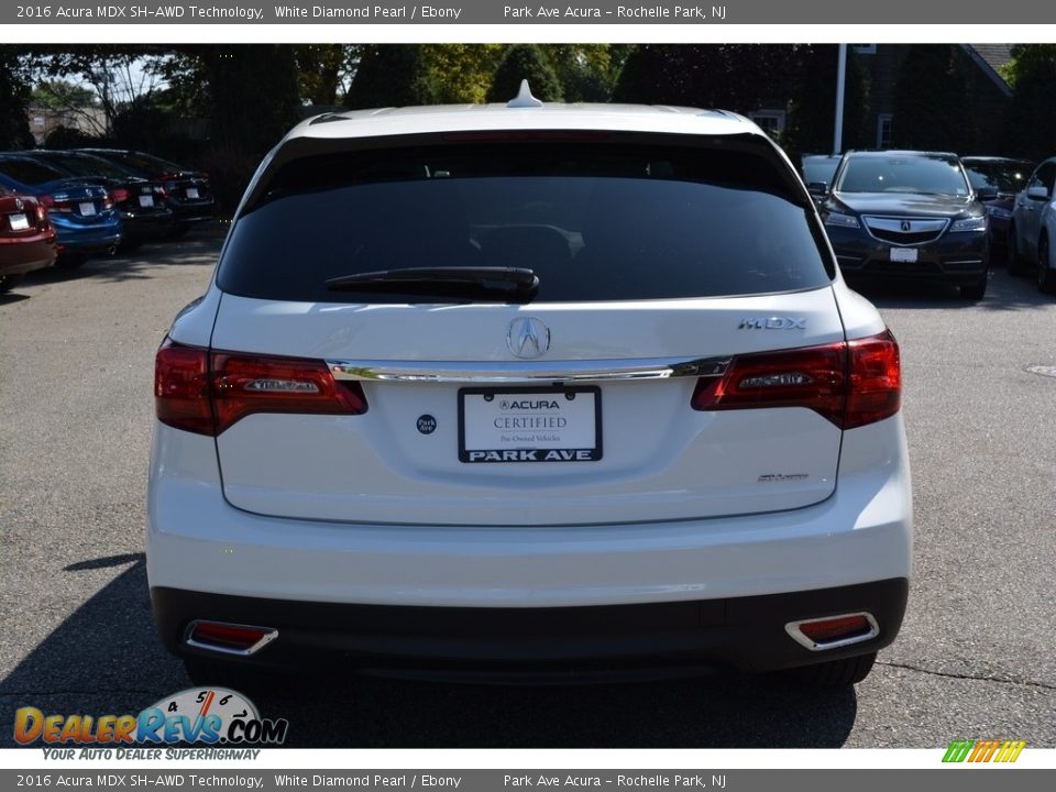 2016 Acura MDX SH-AWD Technology White Diamond Pearl / Ebony Photo #4
